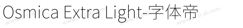 Osmica Extra Light字体转换